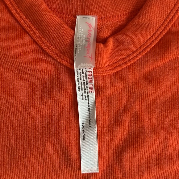 Free People Go To Tank, Size Medium, Color Mandarin Red - Picture 3 of 8